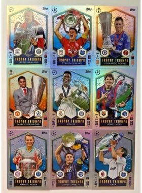 Topps 2024-25欧战欧冠捧杯Trophy球星卡哈兰德卡卡等