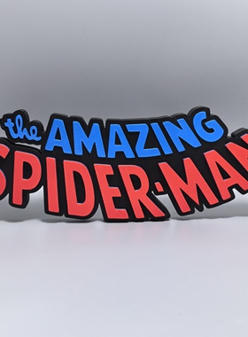 超凡蜘蛛侠标志立牌美剧漫威招牌3D打印创意logo模型潮玩装饰摆件