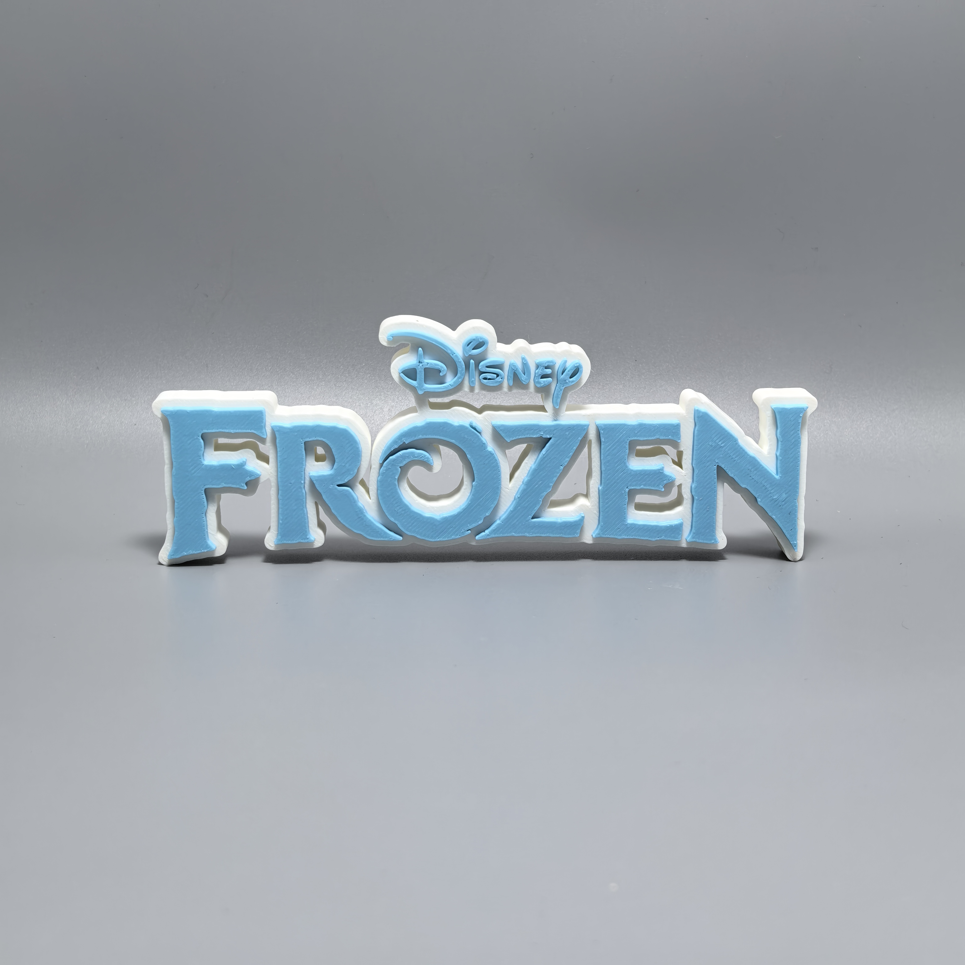 冰雪奇缘logo立牌摆件3D打印
