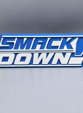 WWE标志立牌摔跤比赛招牌子模型3D打印创意摆件桌面装饰SmackDown
