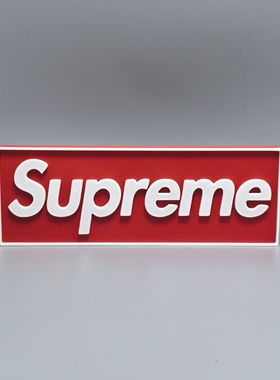 Supreme标志立牌3D打印创意模型高颜值装饰摆件潮牌LOGO冰箱贴