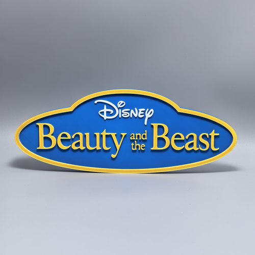 美女与野兽logo摆件3D打印