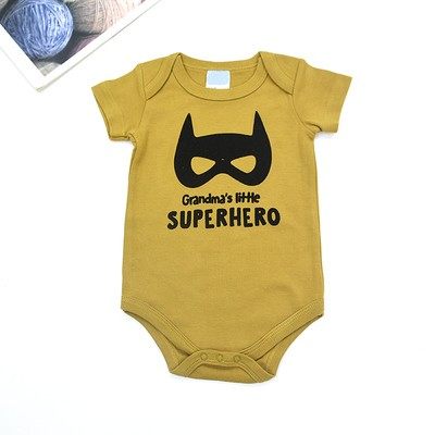 夏季婴儿衣服男女宝宝短袖三角哈衣新生儿套头连体衣爬爬服 瑕疵