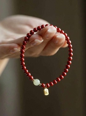砂朱砂手链女保真小众设计仿