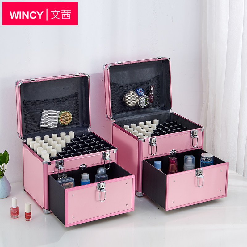 美甲工具箱可放光疗机大容量手提单肩纹绣采耳美术指甲油胶收纳盒