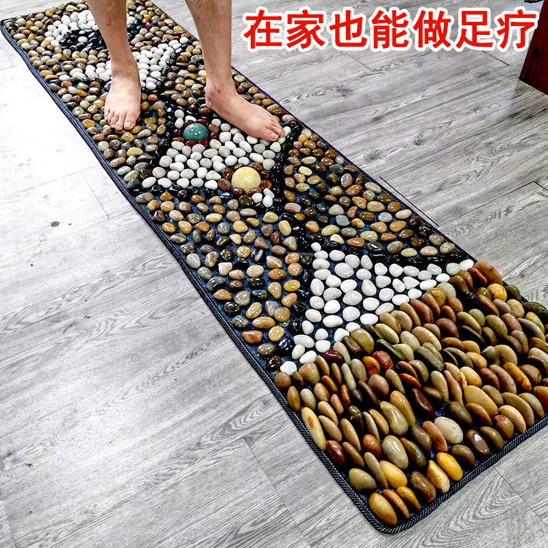 天然鹅卵石足底按摩垫雨花石踩脚底石子路石头指压板