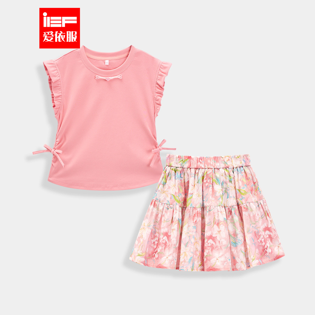 MINIIEF【爱依服童装】2025夏季新款法式甜美洋气女童上下套裙