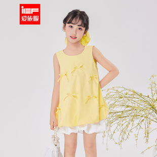 法式 MINIIEF 新款 2025夏季 甜美洋气女童上下套裙 爱依服童装