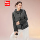 棉衣外套韩版 新款 休闲风条纹两件套百搭慵懒风 爱依服2025冬季 IEF