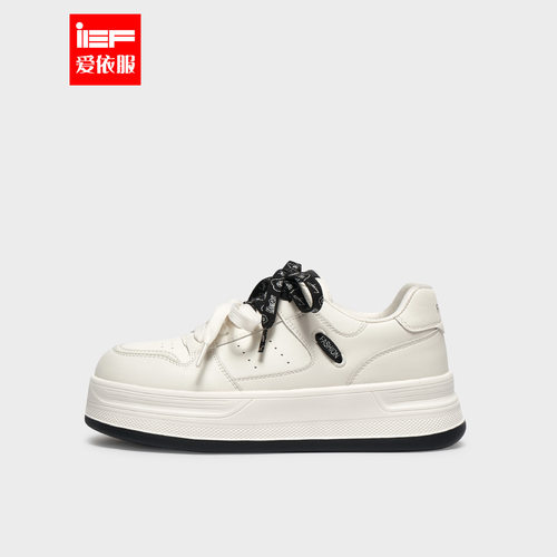 IEF/爱依服休闲鞋2026春季新款韩系时尚休闲百搭设计感厚底小白鞋