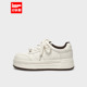 爱依服时尚 韩版 女鞋 IEF 2025秋季 新款 休闲运动风低帮厚底小白鞋