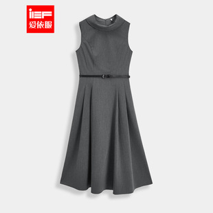 IEF 韩系通勤气质感显瘦收腰背心长裙 爱依服连衣裙2026春夏新款
