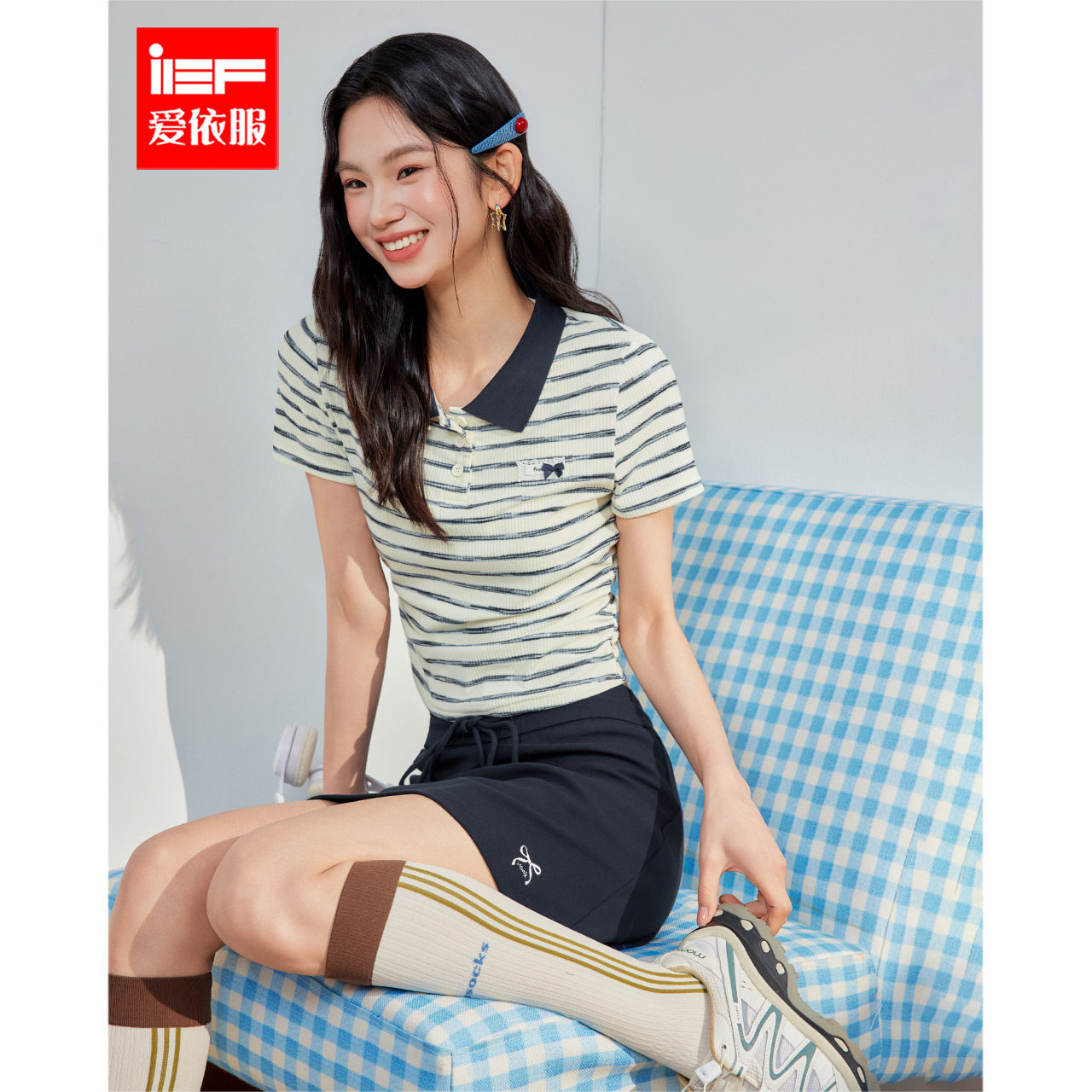 IEF/爱依服2026夏季新款韩系时尚休闲运动风通勤百搭显瘦上下套裙