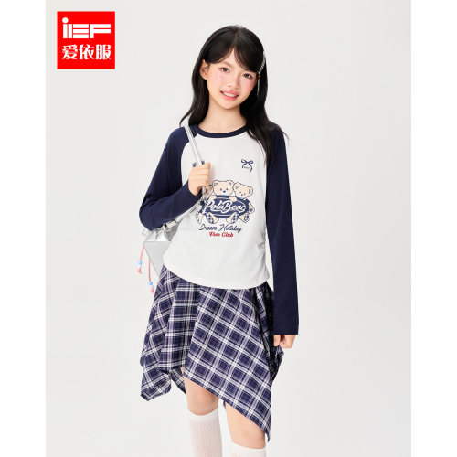 MINIIEF【爱依服童装】2026秋季新款韩系风时尚洋气印花女童上衣