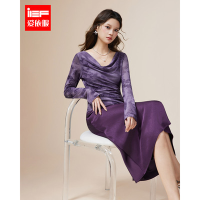 IEF/爱依服2025早秋新款法式成熟优雅女人味通勤修身显瘦上下套裙