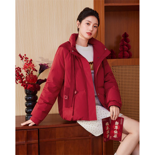 时尚 IEF 法式 新款 小众设计感通勤百搭保暖羽绒外套 爱依服2025冬季