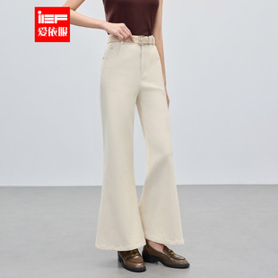 IEF/爱依服裤子2026春季新款韩版复古通勤气质简约休闲百搭喇叭裤