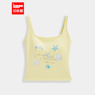 美式 新款 甜美纯欲辣妹气质设计感印花背心上衣 爱依服2026春季 IEF