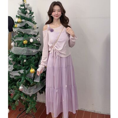 IEF/爱依服两件套2026新款春夏季仙女梦幻风花朵唯美里外套长裙