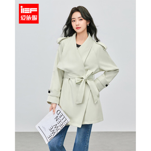 韩版 新款 英伦风通勤气质休闲百搭风衣外套 爱依服2026春季 IEF