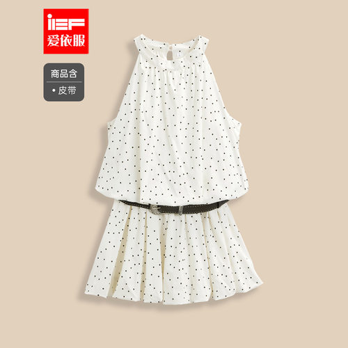 IEF/爱依服连衣裙2026夏季新款法式浪漫纯欲风设计感波点背心裙
