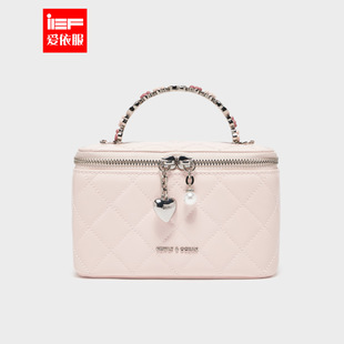 IEF/爱依服2026春季新款法式淑女风设计感菱格设计单肩小号盒子包