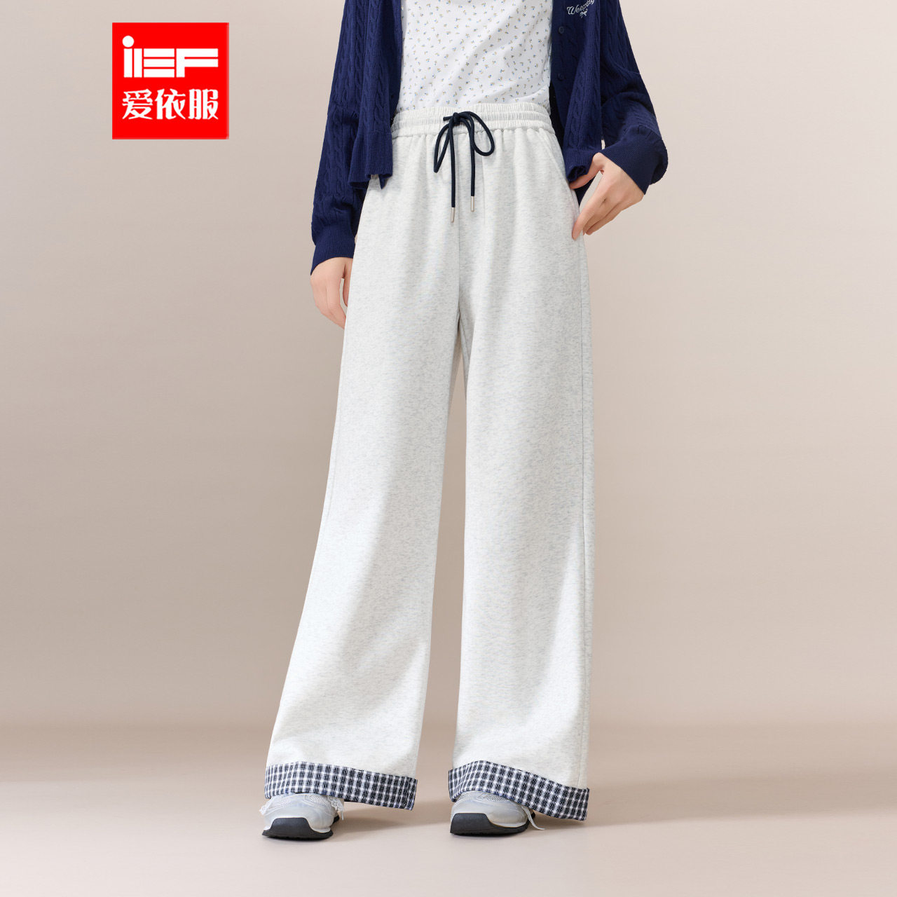 IEF/爱依服裤子2026春季新款韩版时尚休闲运动风宽松百搭阔腿裤,女装/女士精品,休闲裤,淘宝优惠券,粉丝福利购,淘宝优惠卷