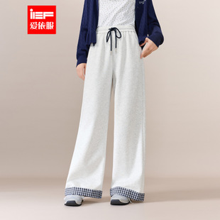 IEF/爱依服裤子2026春季新款韩版时尚休闲运动风宽松百搭阔腿裤