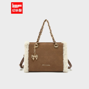IEF/爱依服时尚女包2025冬季新款法式复古风通勤百搭设计感托特包