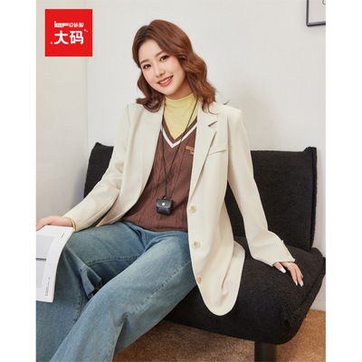 IEF/爱依服【大码女装】2025秋季新款韩版通勤气质百搭西装外套