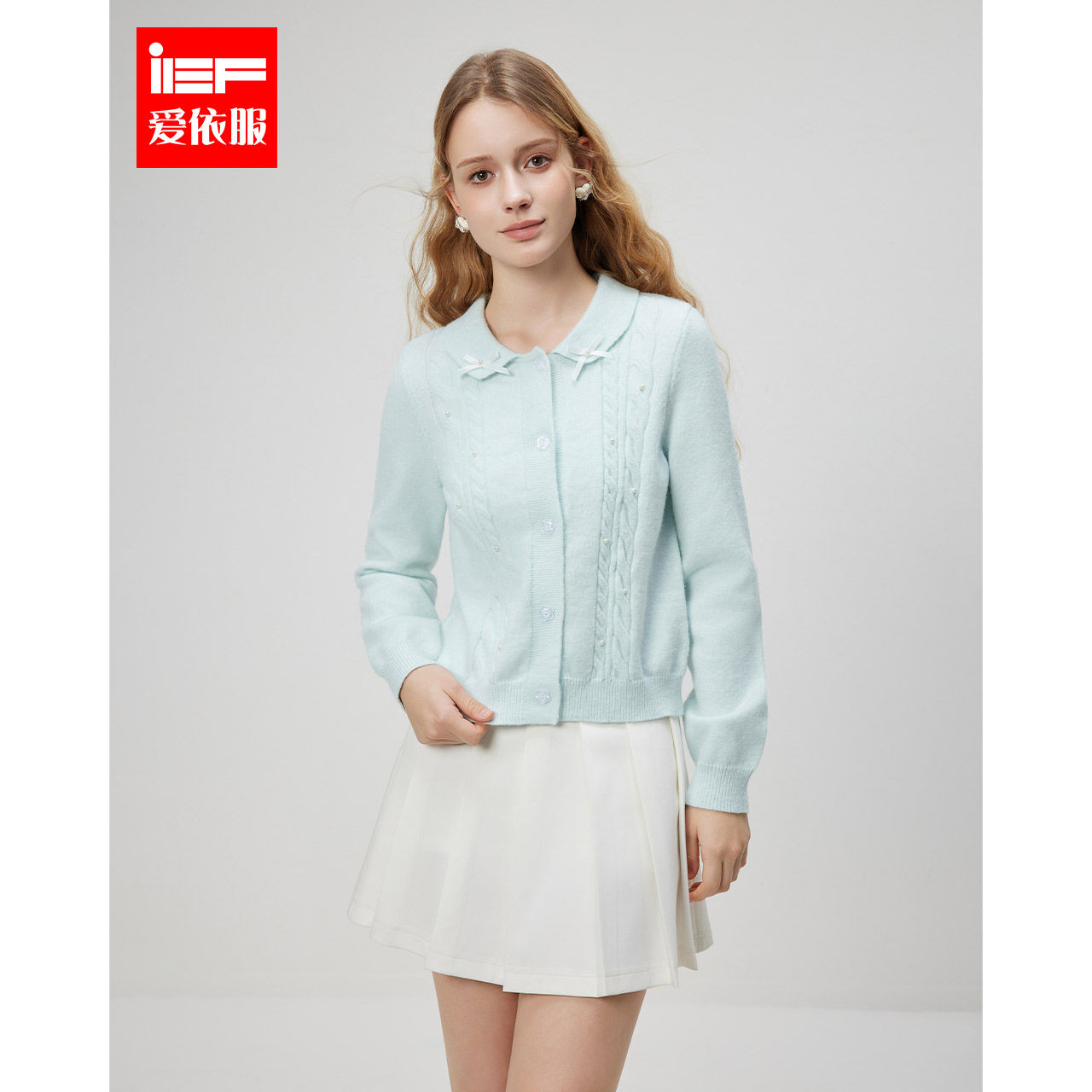 IEF/爱依服毛衣2025冬季新款法式温柔小女人气质通勤百搭毛织上衣