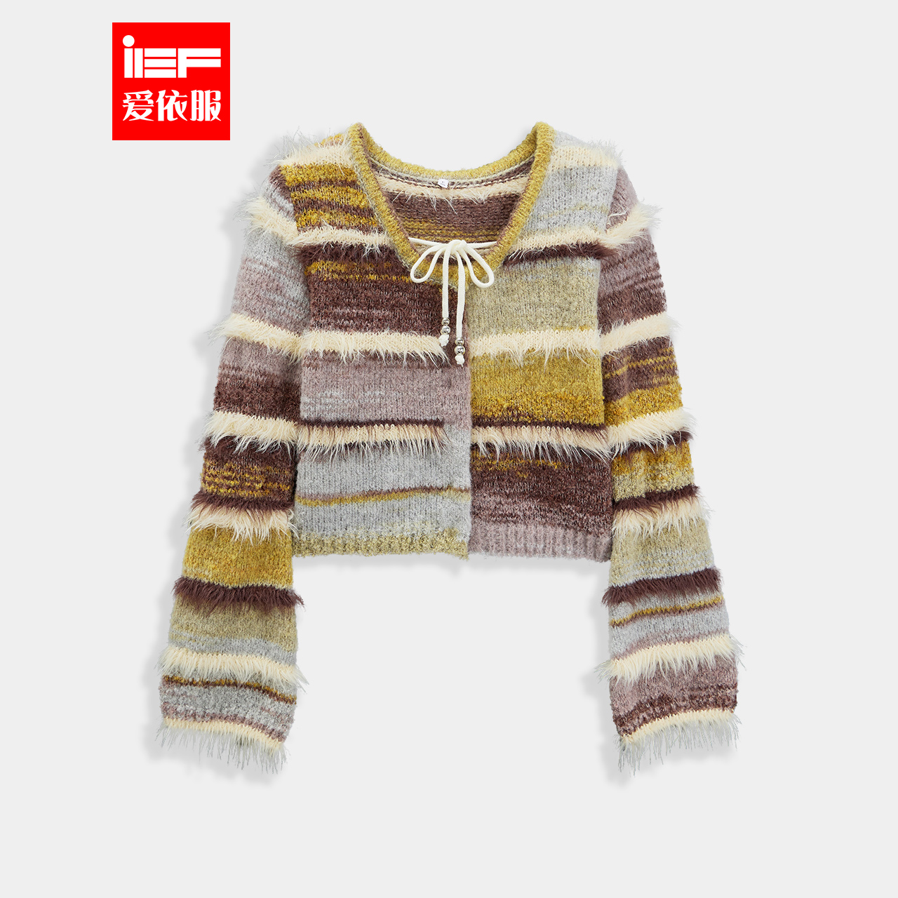 IEF/爱依服2025秋冬新款美式辣妹时尚小众气质修身显瘦毛织上衣