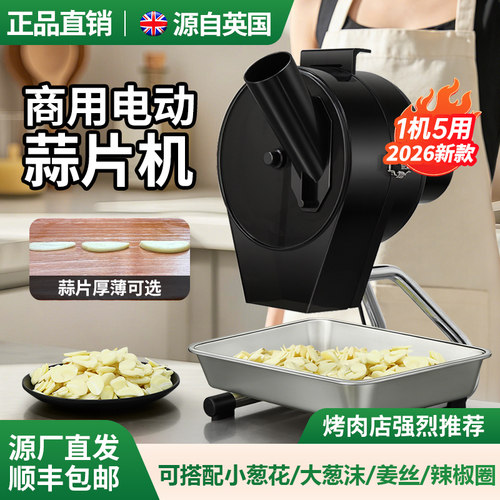 专业蒜片机电动商用超薄大蒜头片