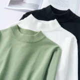 Демисезонный утепленный свитер, приятное телу трикотажное термобелье, высокий воротник