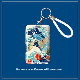 【满月杂货铺】神奇宝贝暴鲤龙浮世绘风动漫卡套学生用滑盖式胸牌