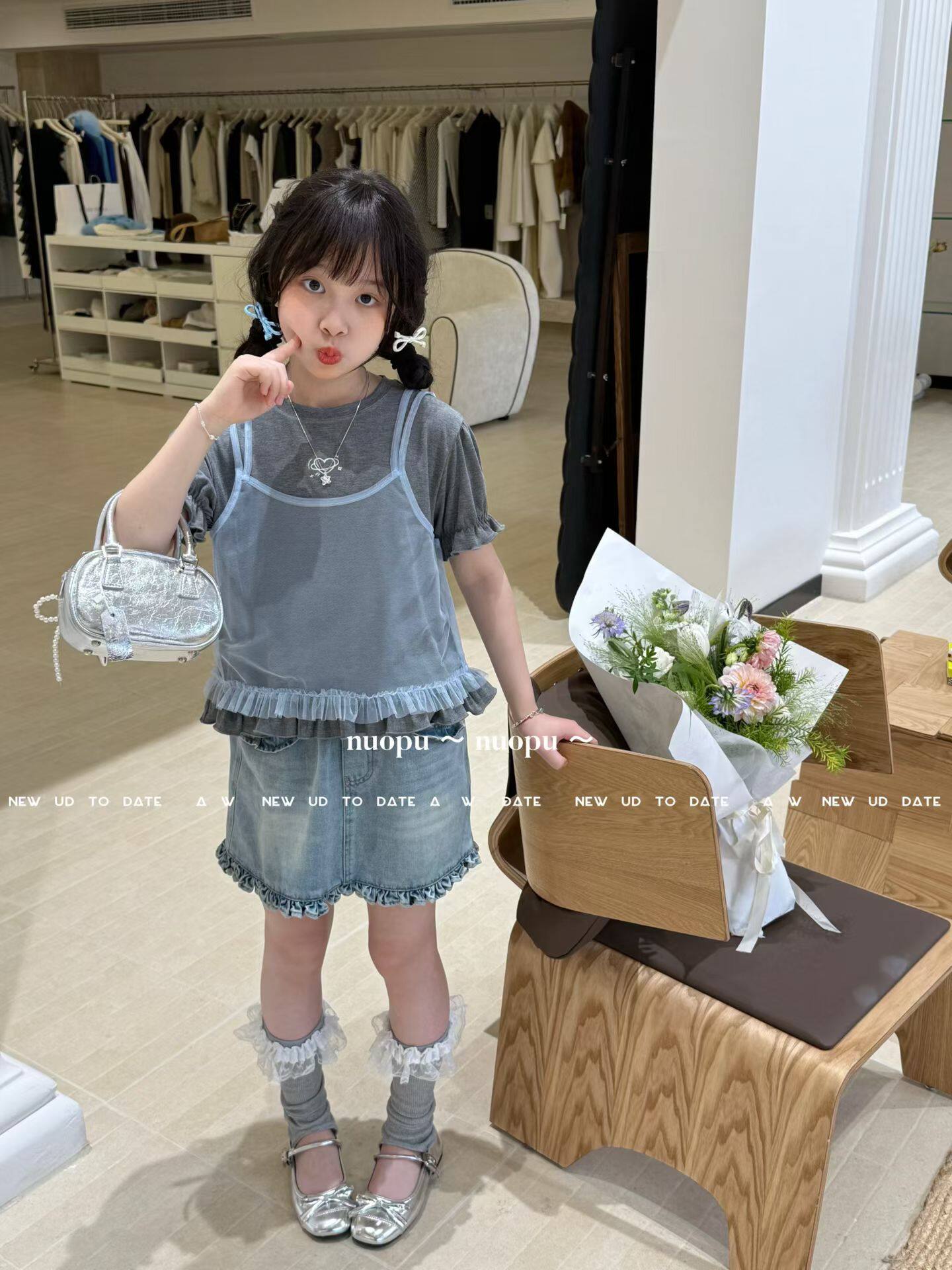 韩国品牌童装Lop26春夏新女套装