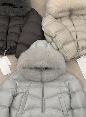 Burp puppy打嗝小狗-绒绒冬日韩系云朵泡芙连帽大毛领羽绒服