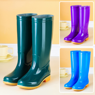 劳保雨靴 中筒成人加棉保暖胶鞋 高筒女雨鞋 防滑厨房雨天外穿防水鞋