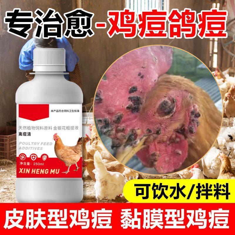 禽用鸡痘药鸽冠长痘结痂