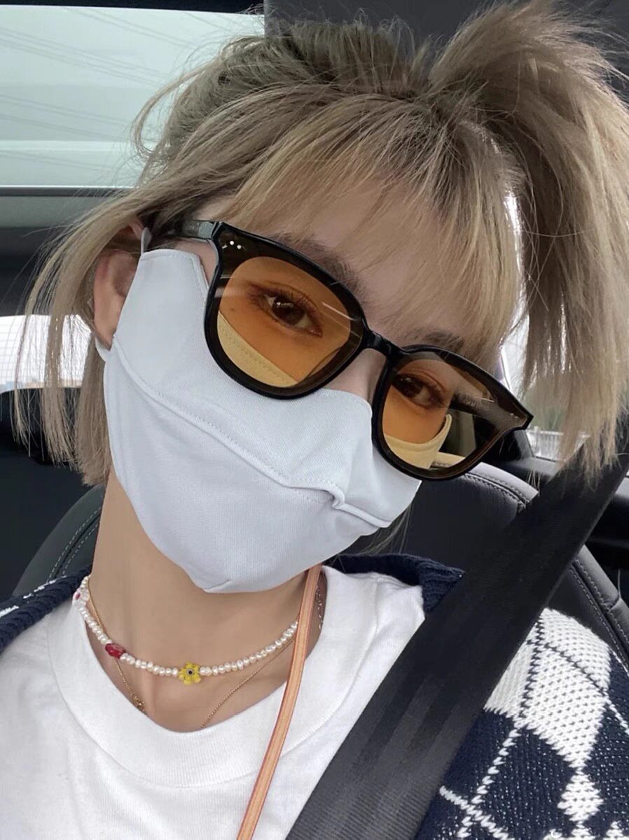 【高品质】超显白*网红同款gm黄色墨镜 蹦迪情侣防晒大圆脸太阳镜