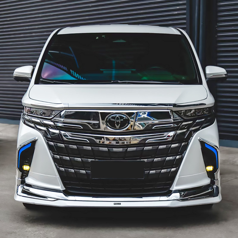 适用24款埃尔法前杠日行灯alphard40系蒙娜丽莎前杠日行灯改装