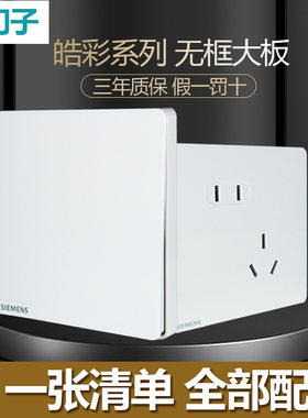 西门子无框大板皓彩雅白
