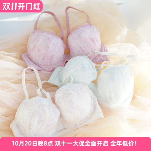 甜美有钢圈玫瑰清晨文胸