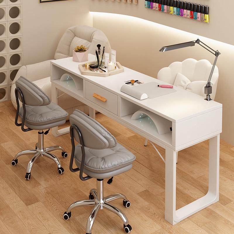 美甲台桌椅套装美甲店收纳柜子美甲操作台日式轻奢双人美甲桌,商业/办公家具,美甲台,淘宝优惠券,粉丝福利购,淘宝优惠卷