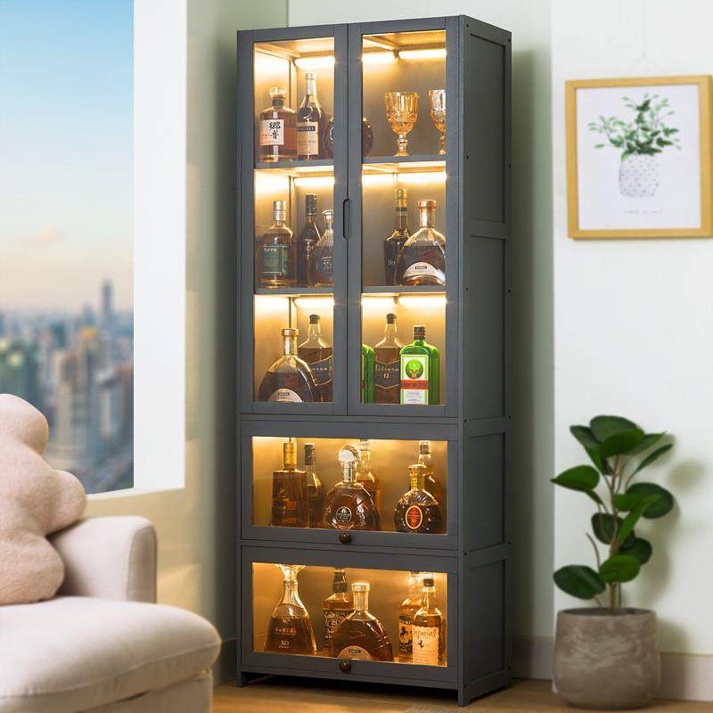 餐边柜酒柜厨房柜子储物柜带门防尘碗柜茶水柜边柜置物柜家用竹,住宅家具,餐边柜,淘宝优惠券,粉丝福利购,淘宝优惠卷