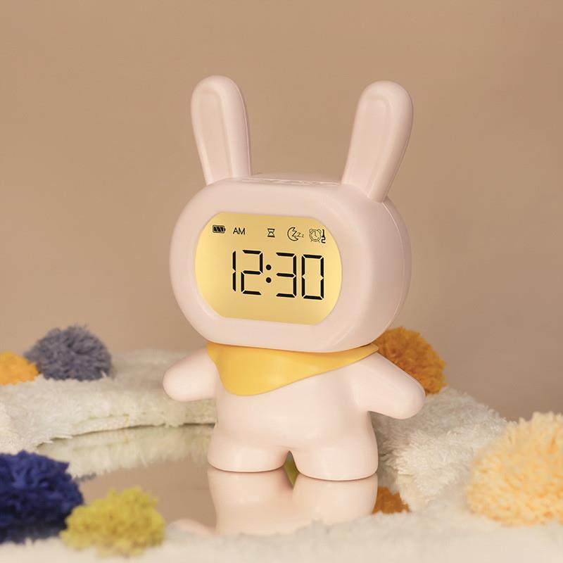 小飞兔闹钟USB充电可调光整点报时钟带小夜灯智能贪睡闹铃,家居饰品,台钟/闹钟,淘宝优惠券,粉丝福利购,淘宝优惠卷