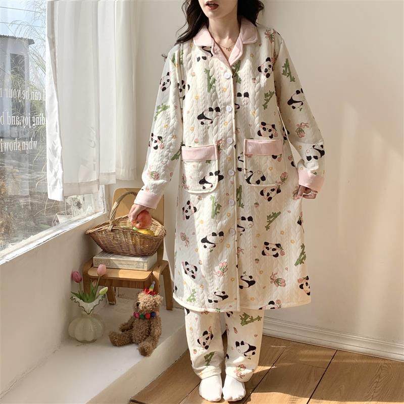 春秋新款月子服空气棉夹层月子裙孕妇哺乳睡裙待产房生产裙裤套装,孕妇装/孕产妇用品/营养,哺乳衣/月子服,淘宝优惠券,粉丝福利购,淘宝优惠卷