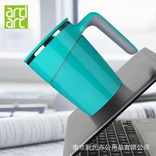 商务办公不倒杯470ml食品级不锈钢水杯创意魔法吸盘杯保温