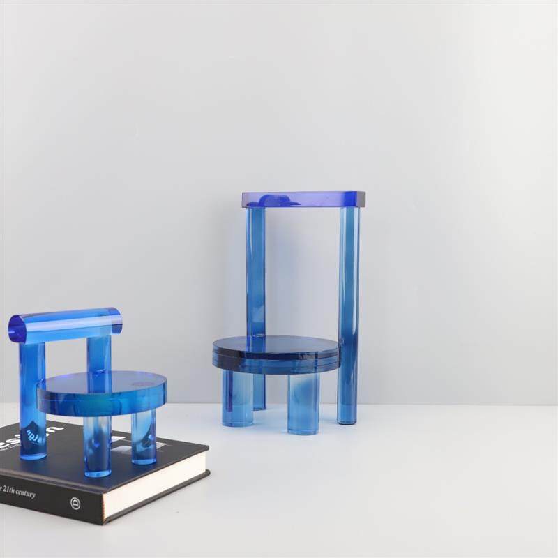 北欧创意克莱因蓝水晶椅子摆件客厅卧室玄关桌面样板房家居装饰品,家居饰品,装饰摆件,淘宝优惠券,粉丝福利购,淘宝优惠卷