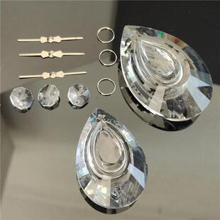 人造欧式k9料63mm双层凤尾水晶灯吊坠 水晶灯挂件 水晶灯饰配件